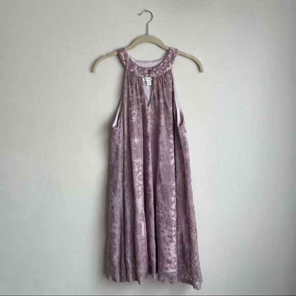 Francesca’s Lilac/Purple Embroidered Dress - Picture 1 of 8